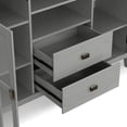 thumbnail image 5 of Simpli Home Artisan 53 inch Wide Solid Wood Tall TV Stand in Fog Grey For TVs up to 60 inches, 5 of 13