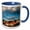 Blue/White, variant on 3drose, Inner Harbor, Camden Maine, 11oz Two-tone Green Mug