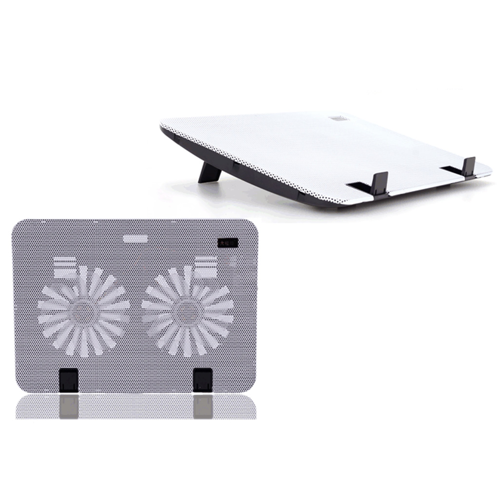 Gaming Laptop Fan Notebook Cooling Base USB Powered with 2 Quiet for 15.6 Inch PC Computer