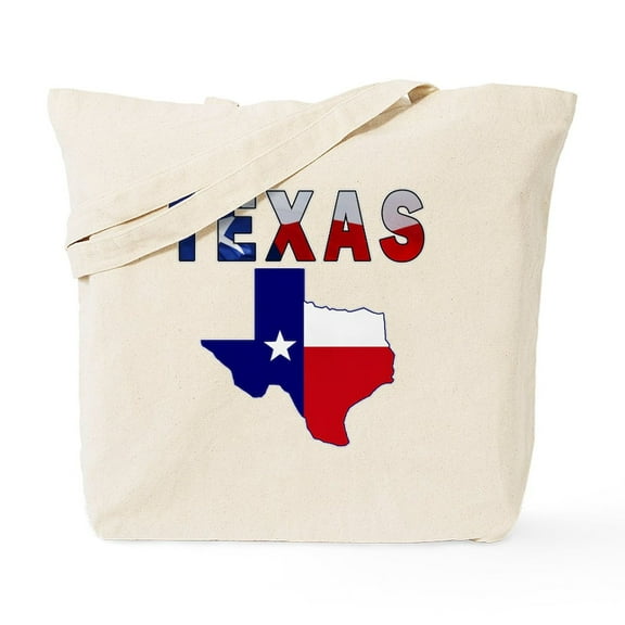 CafePress - Flag Map With Texas Tote Bag - Unisex Canvas Tote Bag, Beige, 1-Piece