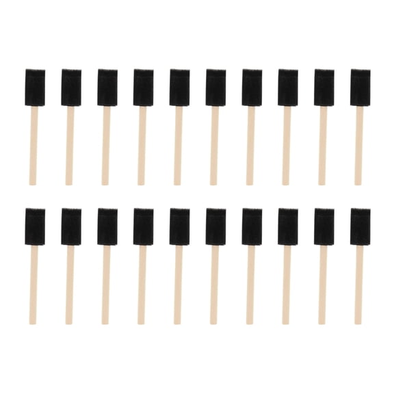 Yokua Wood Handle Foam Paint Brushes for Painting, Staining, Varnishes
