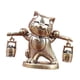 thumbnail image 2 of Figura decorativa de gato de la de latón, escultura en miniatura coleccionable decorativa, estatua de gato de la para el escritorio del, 2 of 9