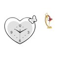 thumbnail image 1 of Reloj De Pared En Forma De Corazón, Estatua De Bailarina De Ballet Acrílica, Diseño Creativo Decorativo, Movimiento Silencioso, Arte De Pared, Figura De Resina, Decoración Del Hogar Para, 1 of 8