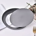 thumbnail image 3 of Durable Non-Stick Cake Pan with Removable Bottom, Quiche Pan, Cake Pan and Wave Point Pizza Pan (26cm Dark Grey), 3 of 5
