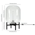 thumbnail image 6 of Evelyn&Zoe Edison 15.38" Tall Table Lamp with Glass Shade, Blackened Bronze/Clear, 6 of 7