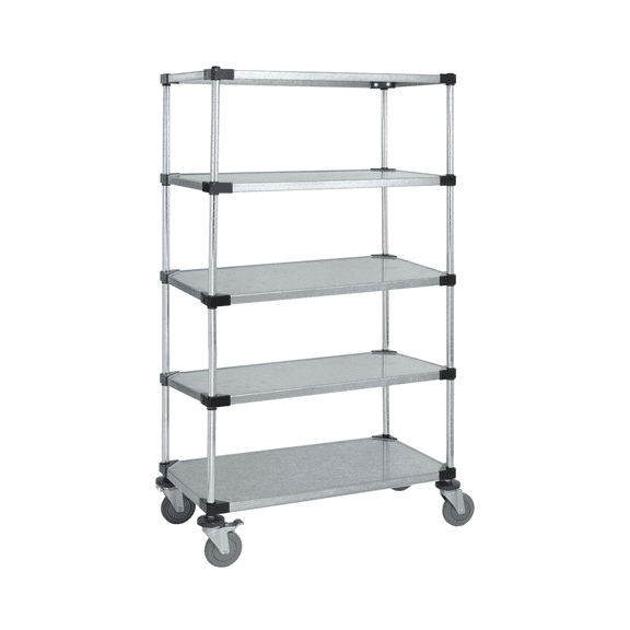 Quantum Storage Systems Cart, Stem Caster in Carbon Steel Material, Galvanized Color