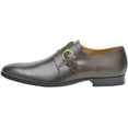 thumbnail image 3 of PAIR OF KINGS QUADS BROWN LEATHER MONK STRAP SLIP ON DRESS MENS FORMAL SHOES (BROWN, 10), 3 of 5