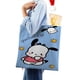 thumbnail image 4 of Pochacco Bolso de tela con estampado de lienzo para mujer, bolsa de compras reutilizable y estética, con cremallera interior, regalo para mujer,40*45cm., 4 of 6