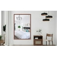 thumbnail image 3 of Knubmt Rectangle Decorative Large Vanity Mirror Aluminum Frame Wall Mirror for Bathroom, Living Room, Bedroom, Brown, 60"x40", 3 of 10