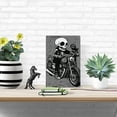 thumbnail image 3 of Skull Chopper Biker Cartoon Metal Wall Art - Vintage Mixed Color Iron Poster, 8x12 inches - Perfect for Room Decor, 3 of 7