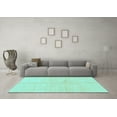 thumbnail image 3 of Ahgly Company Indoor Round Solid Light Blue Modern Area Rugs, 3' Round, 3 of 4