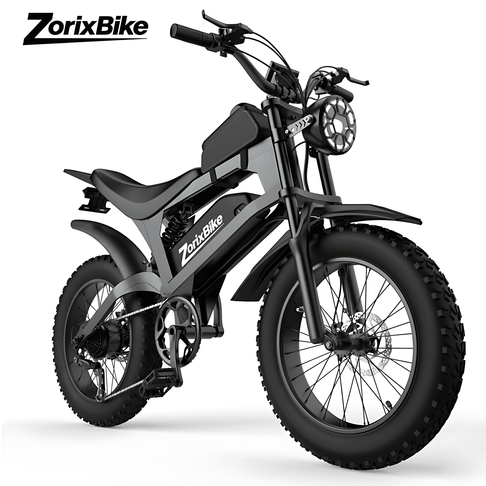 ZorixBike R8 Electric Bike for Adults, 1500W Brushless Motor Ebike, 20"x 4" Fat Tire Electric Bicycle, 48V E Mountain Bike UL2849