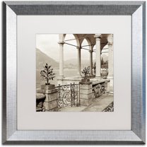Trademark Fine Art "Lombardy VII" Canvas Art by Alan Blaustein, White Matte, Silver Frame