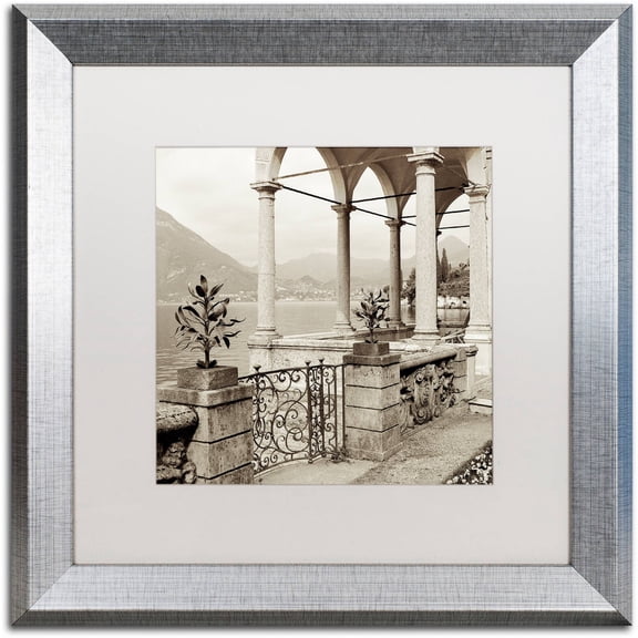 Trademark Fine Art "Lombardy VII" Canvas Art by Alan Blaustein, White Matte, Silver Frame
