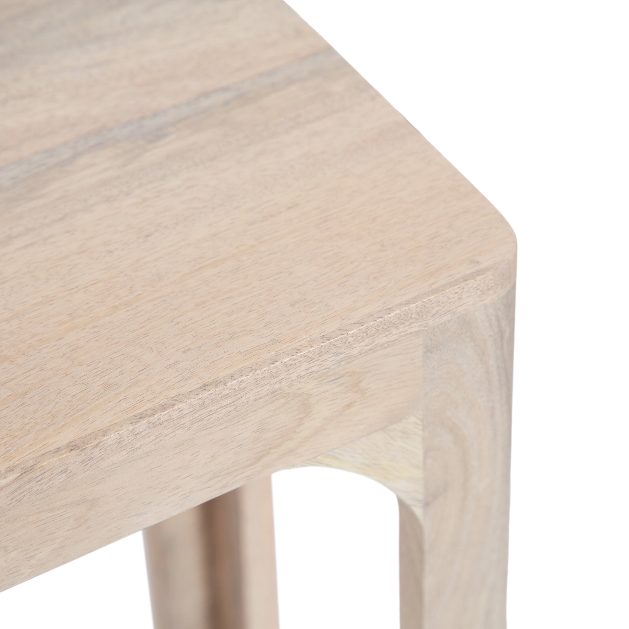 Kate and Laurel Dahl Modern Slatted Wooden Slim Side Table, 16 x 8 x 24, Whitewash, Transitional Wood Narrow End Table for Use as Living Room Plant Stand or Small Bedroom Nightstand