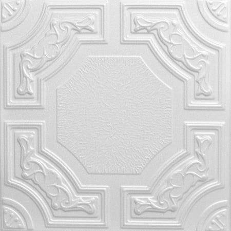 Evergreen 1 6 Ft X 1 6 Ft Foam Glue Up Ceiling Tile In Plain