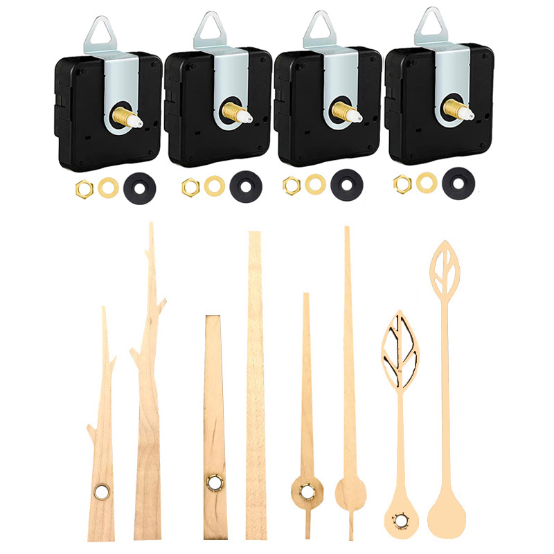 4 Sets Quartz Clock Movement DIY Clock Mechanism Clock Hands Replacement DIY Clock Parts