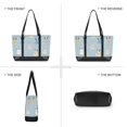 thumbnail image 6 of FORMRS Canvas Laptop Tote Bag for Women with 15.6" Computer Compartments Shoulder Handbag, Blue Rabbits, 6 of 7