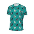 thumbnail image 6 of Wukai Funny Chicken Print Men's Short-Sleeved Mesh T-Shirt,Quick-Dry Short Sleeve Workout T-Shirt-Medium, 6 of 8