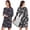 Black Print, variant on Pinspark Hospital Nightgowns Women Open Back Nightdress Bedridden Elderly Women' Pajama Dress Long Sleeve Post Surgery Gowns