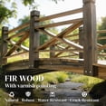 thumbnail image 3 of 68.5" Tan Carbonized Fir Wood Garden Arch Bridge with Dual Safety Rails, 440 lbs Capacity Outdoor Footbridge for Pond, Stream, or Backyard Path, Weather-Resistant Design, 3 of 7