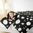 thumbnail image 6 of Manfei Cartoon Rustic Flower Full Size Comforter Sets, Groovy Daisy Bedding Comforter Set, Black White Cartoon Reversible Bedding Sets, Luxury Bedroom Decor, 3-Piece, 6 of 9