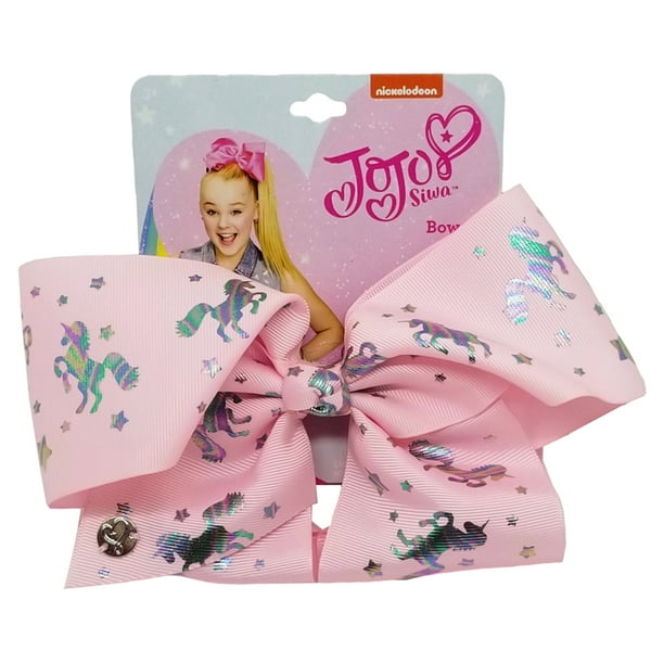 Nickelodeon Jojo Siwa signature Pinkmetallic Unicorn Hair Bow - Walmart.com