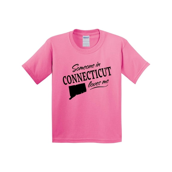 Inktastic Someone in Connecticut Loves Me Youth T-Shirt