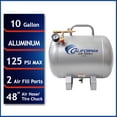 thumbnail image 4 of Tanque de aire California Air Tools CAT-AUX10A, 10 galones, plateado, 4 of 4