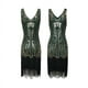 thumbnail image 3 of Vestido vintage de los años 20 con borlas y lentejuelas, vestido con borlas y cuentas, vestido para fiesta y cena, 3 of 3