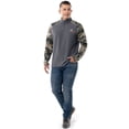 thumbnail image 2 of Mossy Oak Men's Raglan Long Sleeve Quarter Zip Fleece Pullover Hunting Shirt, Size Small to 2XL, 2 of 5