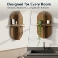 thumbnail image 6 of American Art Decor Brown Natural Boho Arched Lunar Ledges Wall Shelf, Wood 4 Piece Floating Display Shelf, Modular Arch Bookshelf for Bedroom, Bathroom, Kitchen & Living Room Decor, 6" x 12" x 4.75", 6 of 7