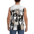thumbnail image 4 of Balery Colors Cats Men's Sleeveless Muscle Shirts Workout Tank Top, Moisture Wicking, Odor Protection-3X-Large, 4 of 8