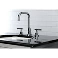 thumbnail image 4 of Kingston Brass FSC8931CML Manhattan Widespread Bathroom Faucet with Brass Pop-Up, Polished Chrome, 4 of 5