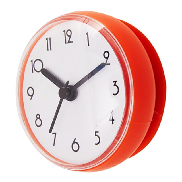 simhoa Bathroom Shower Clock Decor Water Resistant for Pool Supplies Household Desk orange