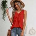 thumbnail image 6 of Women Summer Tank Tops Womens Sleeveless Tops Womens Camisole Tank Tops Wide Strap Tank Tops Long Tunic Tank Tops for Women Womens Flowy Tops Sleeveless Tunic Tops Red M, 6 of 8