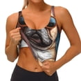 thumbnail image 3 of Honeii French Bulldog In Sunglasses Patten Workout Crop Tank Top for Women Yoga Tank Tops Athletic Sports Shirts Exercise Undershirts,Sports Bra,Sports vest-Large, 3 of 8