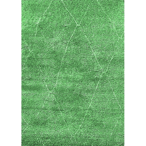 Ahgly Company Indoor Rectangle Oriental Emerald Green Industrial Area Rugs, 8' x 10'