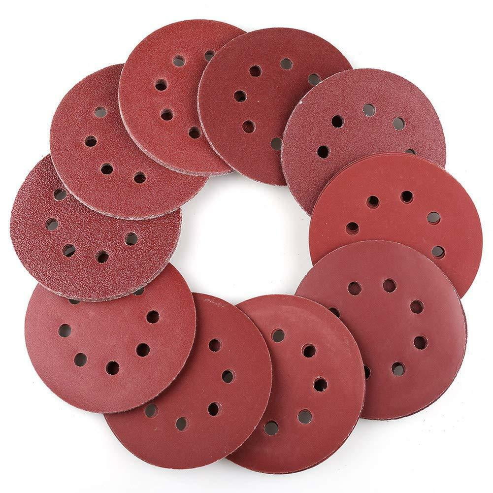 5 Inch 8Hole Hook and Loop Sanding Discs 40800 Grit Orbit Sander