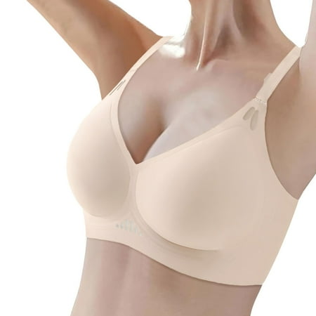 Women s Thin Seamless Vest Soft Support Large Chest Small Half Fixed Cup Breathable Bra