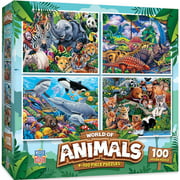 Masterpieces World of Animals - Four 100 Pieces Puzzles