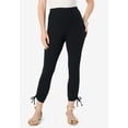 thumbnail image 2 of Roaman's Women's Plus Size Side Tie Ruched Capri, 2 of 4