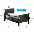thumbnail image 2 of Glory Furniture Louis Phillipe Twin Size Traditional Wood Sleigh Bed, Black, 2 of 2