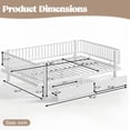 thumbnail image 6 of YIYADO Queen Size Metal Platform Bed, Low Profile Daybed Frame with Storage Drawers, Upgraded Round-Pipe Safety Structure, No Box Spring Needed, Modern White Bed for Bedroom Apartment Guest Room, 6 of 6
