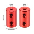 thumbnail image 3 of 2.3mm to 3mm Bore Rigid Coupling 20mm Length 12mm Diameter Aluminum Alloy Shaft Connector Red, 3 of 3