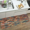 thumbnail image 3 of Colored Stone Brick Anti-Fatigue Ergonomic Carpet, 45x17.5 Inch Kitchen Non-Slip Mat, Bathroom Bath Mat, Bedroom and living Room Use Thickened Extended Memory Foam Absorbent Mat., 3 of 6