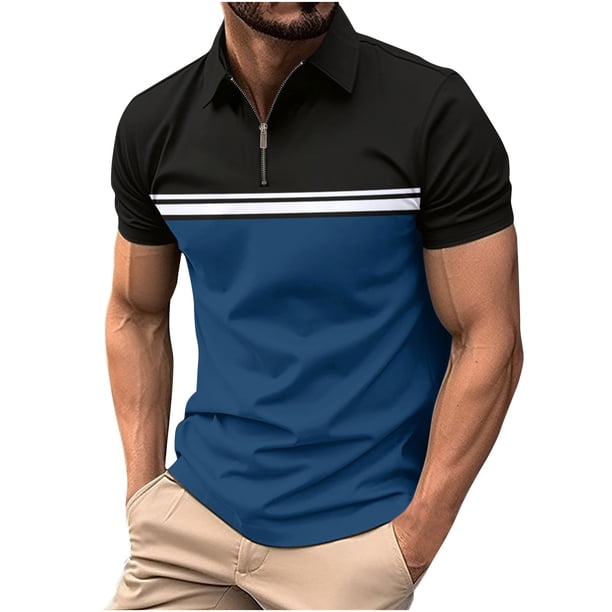 Camisas Casuales de los Hombres de Color Sólido Delgado Suelto de Manga Corta, Top de Moda Diaria para Tirar Del Desgaste