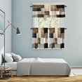 thumbnail image 5 of Black Brown Abstract Kitchen Curtains Sets for Windows 36 Inch Length, Oil Painting Color Blocks Rod Pocket Window Treatments Tier Curtains and Valances Set for Bedroom/Bathroom, 5 of 8