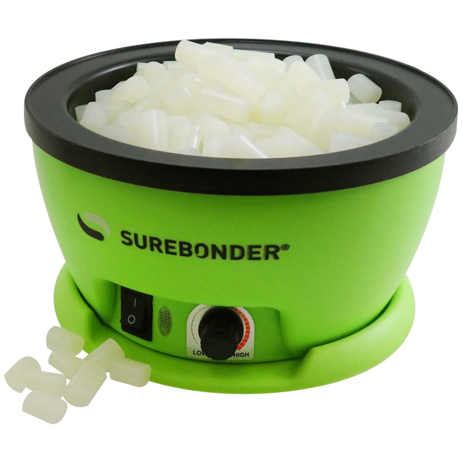 Surebonder B-2010 Less Stringing Skillet Glue Cube Pellets for Crafts and Floral Projects, 10 lb Box, Use in Surebonder Glue Skillets - Cream Color