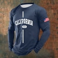 thumbnail image 2 of Tshirts Shirts for Men Letter Print Long Sleeve Crew Neck Casual Funny Graphic Shirts for Men, 2 of 4